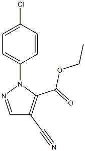 ethyl 1-(4-chlorophenyl)-4-cyano-1H-pyrazole-5-carboxylate Struktur