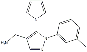 [1-(3-methylphenyl)-5-(1H-pyrrol-1-yl)-1H-pyrazol-4-yl]methanamine Struktur