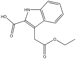 3-(2-ethoxy-2-oxoethyl)-1H-indole-2-carboxylic acid Struktur