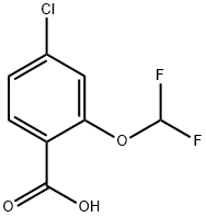 2-(difluoroMethoxy)-4-chlorobenzoic acid Struktur