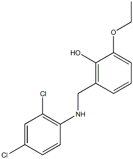 2-{[(2,4-dichlorophenyl)amino]methyl}-6-ethoxyphenol Struktur