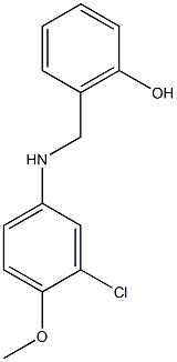 2-{[(3-chloro-4-methoxyphenyl)amino]methyl}phenol Struktur