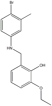 2-{[(4-bromo-3-methylphenyl)amino]methyl}-6-ethoxyphenol Struktur