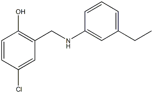 4-chloro-2-{[(3-ethylphenyl)amino]methyl}phenol Struktur