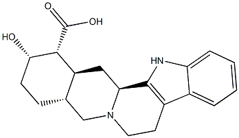 (1S,15R,18S,19R,20S)-18-hydroxy-3,13-diazapentacyclo[11.8.0.0.0,.0,]henicosa-2(10),4(9),5,7-tetraene-19-carboxylic acid Struktur