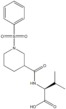 (2S)-2-{[1-(benzenesulfonyl)piperidin-3-yl]formamido}-3-methylbutanoic acid Struktur