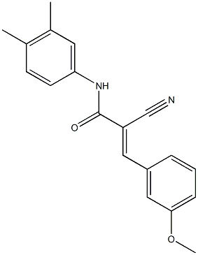 (2E)-2-cyano-N-(3,4-dimethylphenyl)-3-(3-methoxyphenyl)acrylamide Struktur