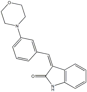 (3Z)-3-{[3-(morpholin-4-yl)phenyl]methylidene}-2,3-dihydro-1H-indol-2-one Struktur