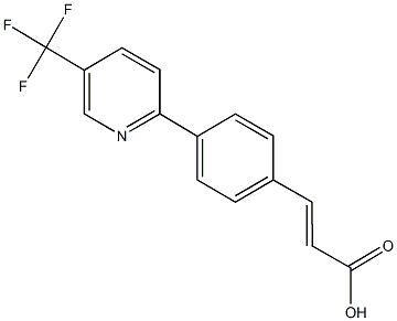 (E)-3-{4-[5-(trifluoromethyl)-2-pyridinyl]phenyl}-2-propenoic acid Struktur