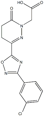 [3-[3-(3-chlorophenyl)-1,2,4-oxadiazol-5-yl]-6-oxo-5,6-dihydropyridazin-1(4H)-yl]acetic acid Struktur