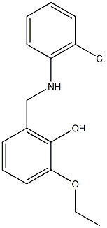 2-{[(2-chlorophenyl)amino]methyl}-6-ethoxyphenol Struktur