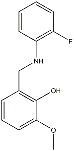 2-{[(2-fluorophenyl)amino]methyl}-6-methoxyphenol Struktur