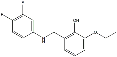 2-{[(3,4-difluorophenyl)amino]methyl}-6-ethoxyphenol Struktur