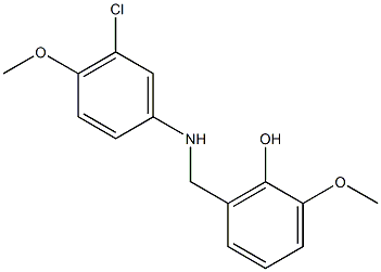 2-{[(3-chloro-4-methoxyphenyl)amino]methyl}-6-methoxyphenol Struktur