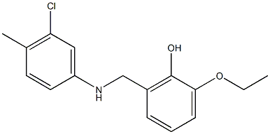 2-{[(3-chloro-4-methylphenyl)amino]methyl}-6-ethoxyphenol Struktur