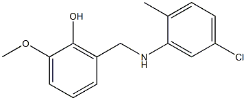 2-{[(5-chloro-2-methylphenyl)amino]methyl}-6-methoxyphenol Struktur