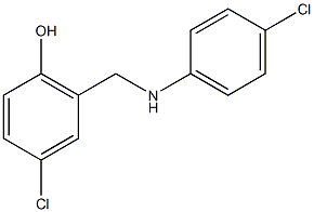 4-chloro-2-{[(4-chlorophenyl)amino]methyl}phenol Struktur