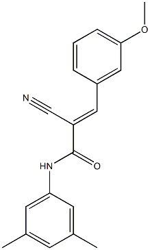 (2E)-2-cyano-N-(3,5-dimethylphenyl)-3-(3-methoxyphenyl)acrylamide Struktur