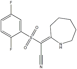 (2E)-azepan-2-ylidene[(2,5-difluorophenyl)sulfonyl]acetonitrile Struktur