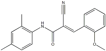 (2E)-2-cyano-N-(2,4-dimethylphenyl)-3-(2-methoxyphenyl)acrylamide Struktur