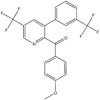 (4-methoxyphenyl){5-(trifluoromethyl)-3-[3-(trifluoromethyl)phenyl]-2-pyridinyl}methanone Struktur