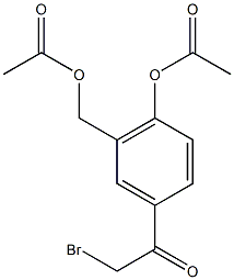 [2-(acetyloxy)-5-(2-bromoacetyl)phenyl]methyl acetate Struktur