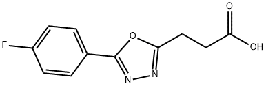 3-(5-(4-fluorophenyl)-1,3,4-oxadiazol-2-yl)propanoic acid Struktur