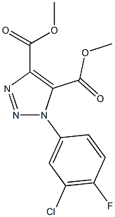 dimethyl 1-(3-chloro-4-fluorophenyl)-1H-1,2,3-triazole-4,5-dicarboxylate Struktur