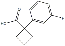 1-(3-fluorophenyl)cyclobutane-1-carboxylic acid Struktur