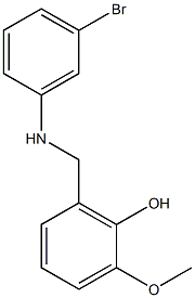 2-{[(3-bromophenyl)amino]methyl}-6-methoxyphenol Struktur