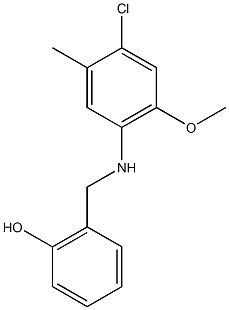 2-{[(4-chloro-2-methoxy-5-methylphenyl)amino]methyl}phenol Struktur