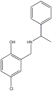 4-chloro-2-{[(1-phenylethyl)amino]methyl}phenol Struktur