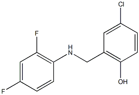 4-chloro-2-{[(2,4-difluorophenyl)amino]methyl}phenol Struktur