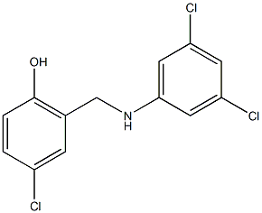 4-chloro-2-{[(3,5-dichlorophenyl)amino]methyl}phenol Struktur