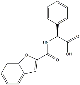 (2S)-2-[(1-benzofuran-2-yl)formamido]-2-phenylacetic acid Struktur