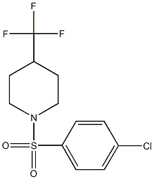 1-[(4-chlorophenyl)sulfonyl]-4-(trifluoromethyl)piperidine Struktur