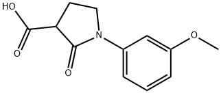 1-(3-methoxyphenyl)-2-oxopyrrolidine-3-carboxylic acid Struktur