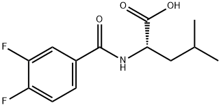 2-[(3,4-difluorophenyl)formamido]-4-methylpentanoic acid Struktur