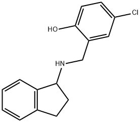 4-chloro-2-[(2,3-dihydro-1H-inden-1-ylamino)methyl]phenol Struktur