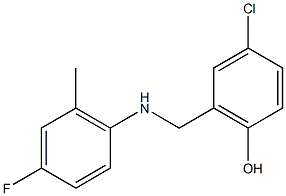 4-chloro-2-{[(4-fluoro-2-methylphenyl)amino]methyl}phenol Struktur