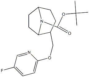 TERT-BUTYL 2-{[(5-FLUOROPYRIDIN-2-YL)OXY]METHYL-8-AZABICYCLO[3.2.1]OCTANE-8-CARBOXYLATE Struktur