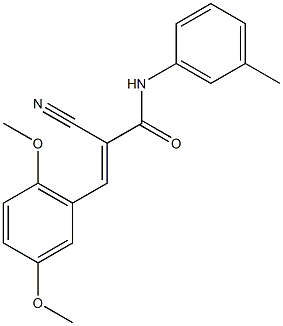 (2E)-2-cyano-3-(2,5-dimethoxyphenyl)-N-(3-methylphenyl)acrylamide Struktur