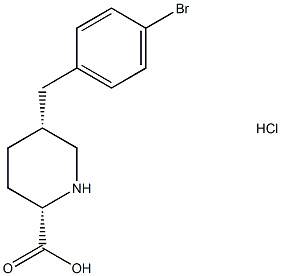 (5r)-5-(4-bromo-benzyl)-l-pipecolinic acid hcl Struktur