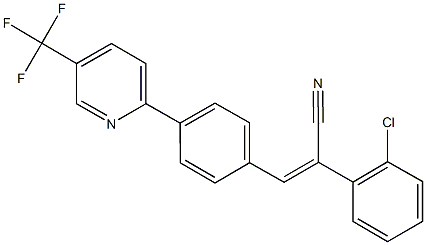 (Z)-2-(2-chlorophenyl)-3-{4-[5-(trifluoromethyl)-2-pyridinyl]phenyl}-2-propenenitrile Struktur