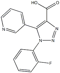 1-(2-fluorophenyl)-5-pyridin-3-yl-1H-1,2,3-triazole-4-carboxylic acid Struktur