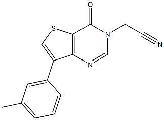 [7-(3-methylphenyl)-4-oxothieno[3,2-d]pyrimidin-3(4H)-yl]acetonitrile Struktur