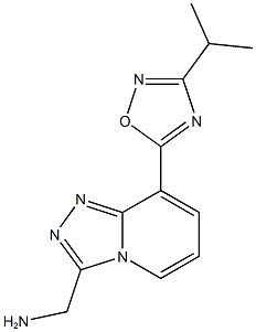 {[8-(3-isopropyl-1,2,4-oxadiazol-5-yl)[1,2,4]triazolo[4,3-a]pyridin-3-yl]methyl}amine Struktur