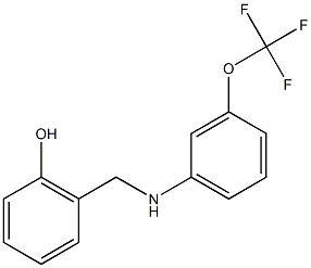 2-({[3-(trifluoromethoxy)phenyl]amino}methyl)phenol Struktur