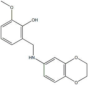 2-[(2,3-dihydro-1,4-benzodioxin-6-ylamino)methyl]-6-methoxyphenol Struktur