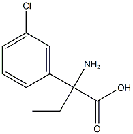 2-amino-2-(3-chlorophenyl)butanoic acid Struktur